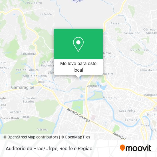 Auditório da Prae/Ufrpe mapa