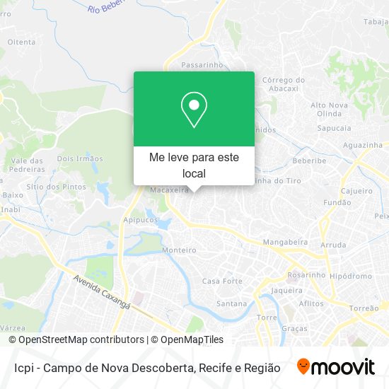 Icpi - Campo de Nova Descoberta mapa