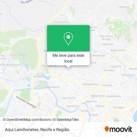 Aqui Lanchonetes mapa