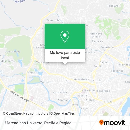 Mercadinho Universo mapa