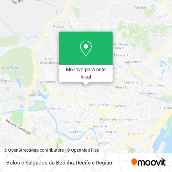 Bolos e Salgados da Betinha mapa