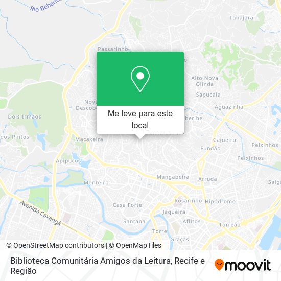 Biblioteca Comunitária Amigos da Leitura mapa