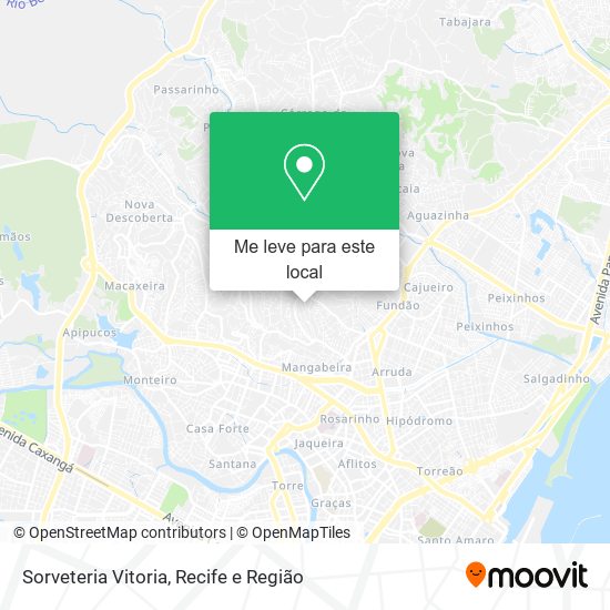 Sorveteria Vitoria mapa