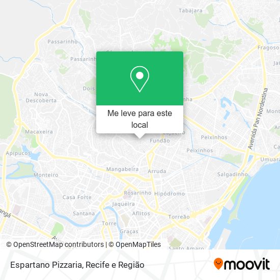 Espartano Pizzaria mapa