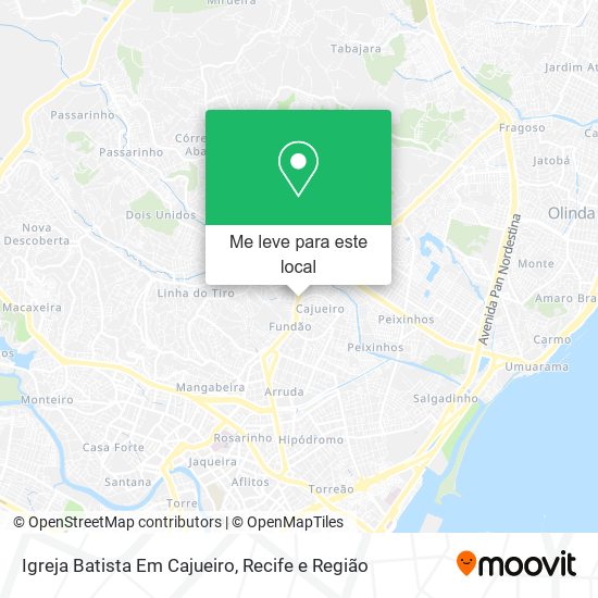 Igreja Batista Em Cajueiro mapa