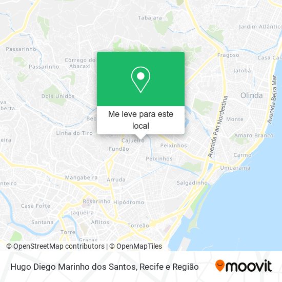 Hugo Diego Marinho dos Santos mapa