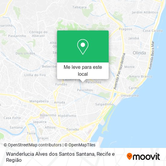 Wanderlucia Alves dos Santos Santana mapa