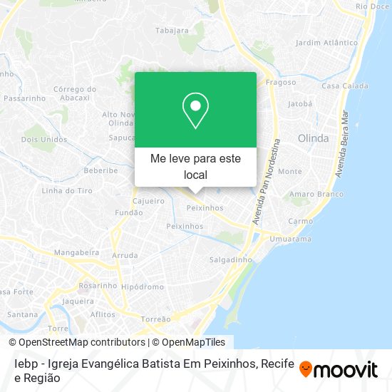Iebp - Igreja Evangélica Batista Em Peixinhos mapa