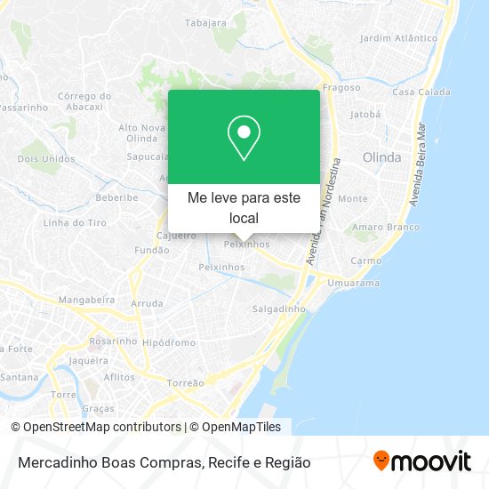 Mercadinho Boas Compras mapa