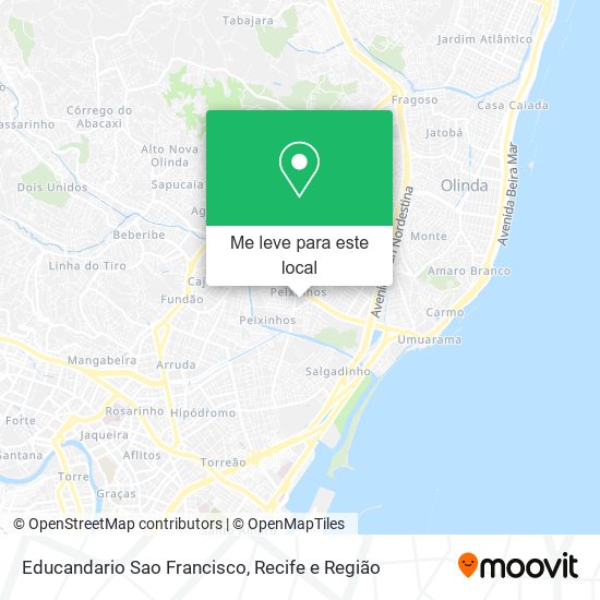 Educandario Sao Francisco mapa