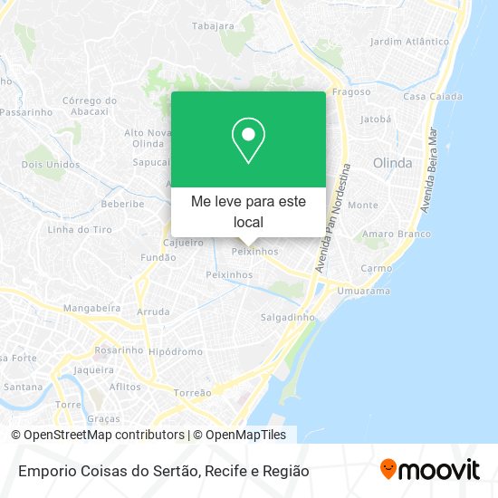 Emporio Coisas do Sertão mapa