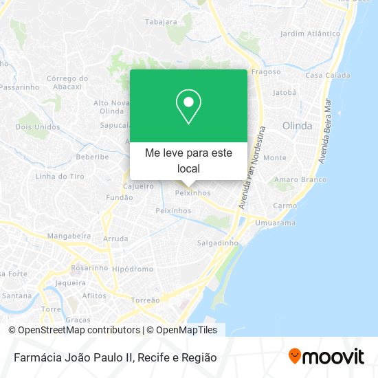 Farmácia João Paulo II mapa