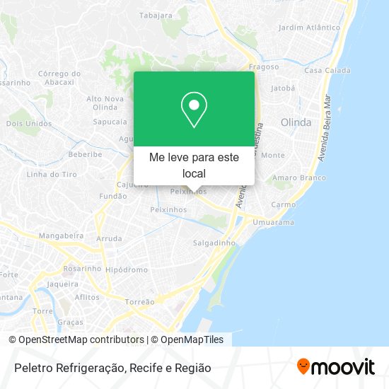 Peletro Refrigeração mapa