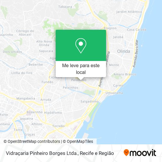 Vidraçaria Pinheiro Borges Ltda. mapa