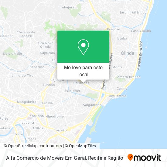 Alfa Comercio de Moveis Em Geral mapa