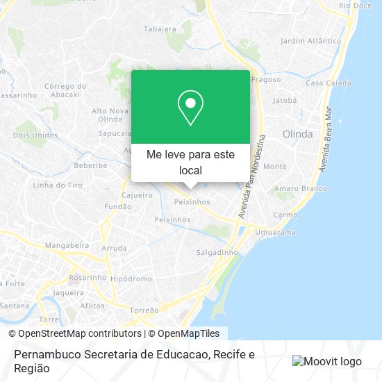 Pernambuco Secretaria de Educacao mapa