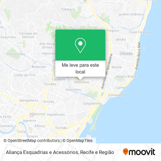 Aliança Esquadrias e Acessórios mapa