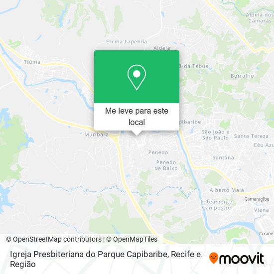 Igreja Presbiteriana do Parque Capibaribe mapa