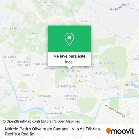Márcio Pedro Oliveira de Santana - Vila da Fábrica mapa