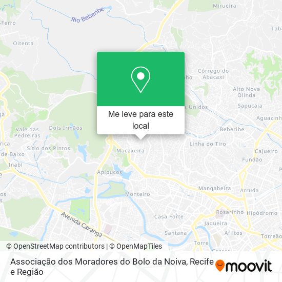 Associação dos Moradores do Bolo da Noiva mapa