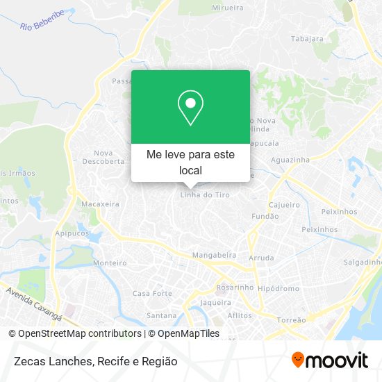 Zecas Lanches mapa