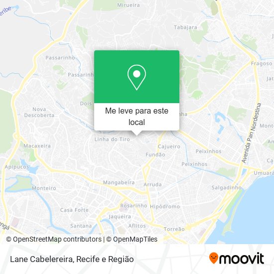 Lane Cabelereira mapa