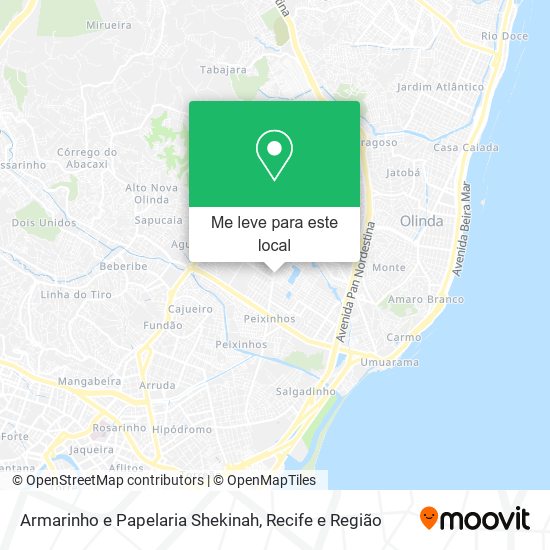 Armarinho e Papelaria Shekinah mapa