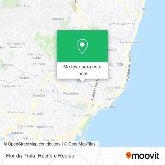 Flor da Praia mapa