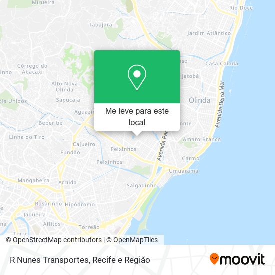 R Nunes Transportes mapa