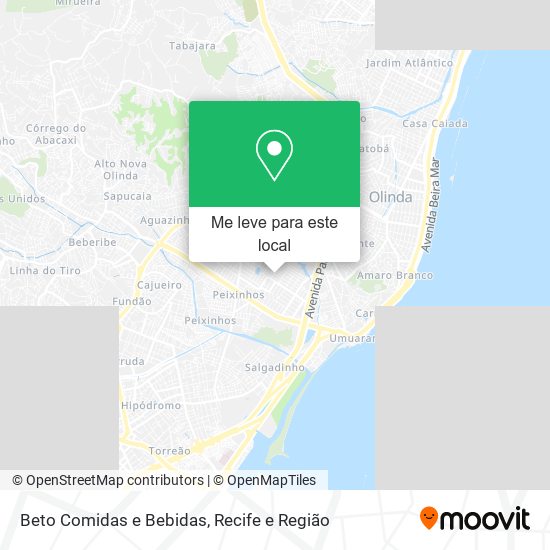 Beto Comidas e Bebidas mapa