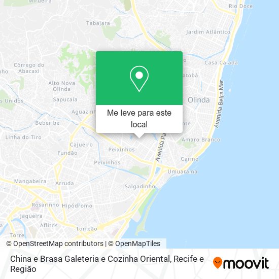 China e Brasa Galeteria e Cozinha Oriental mapa