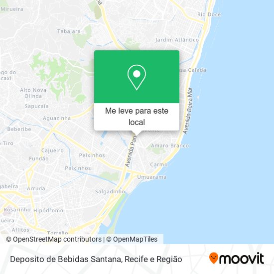 Deposito de Bebidas Santana mapa