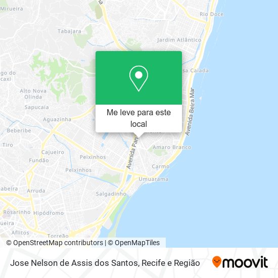 Jose Nelson de Assis dos Santos mapa