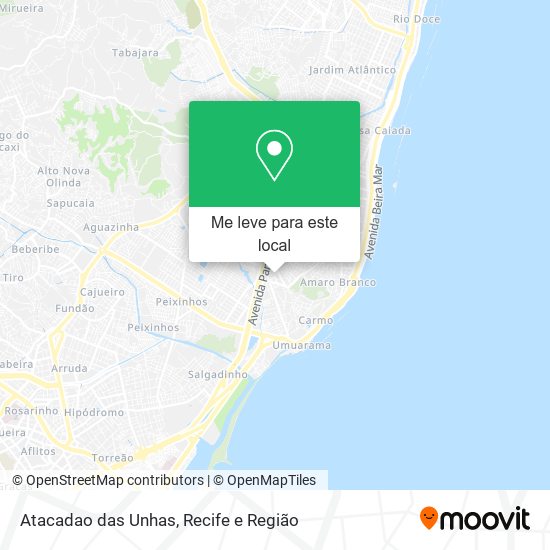 Atacadao das Unhas mapa