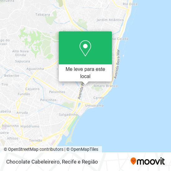 Chocolate Cabeleireiro mapa