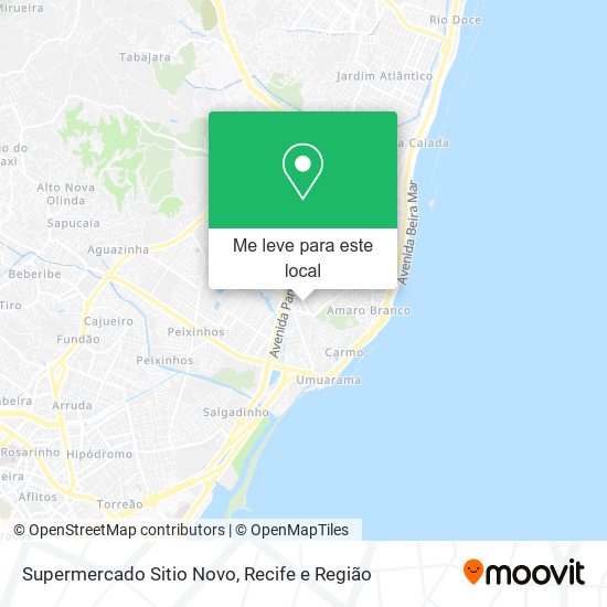 Supermercado Sitio Novo mapa