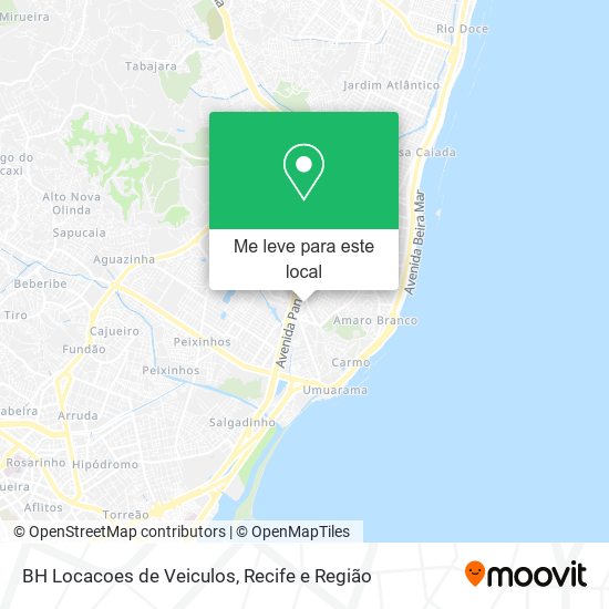 BH Locacoes de Veiculos mapa