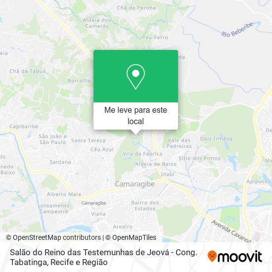 Salão do Reino das Testemunhas de Jeová - Cong. Tabatinga mapa