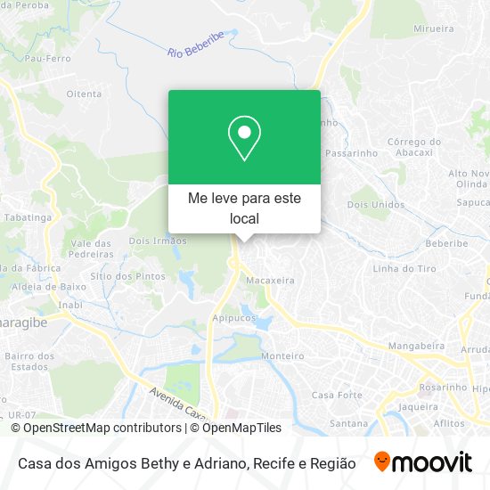 Casa dos Amigos Bethy e Adriano mapa