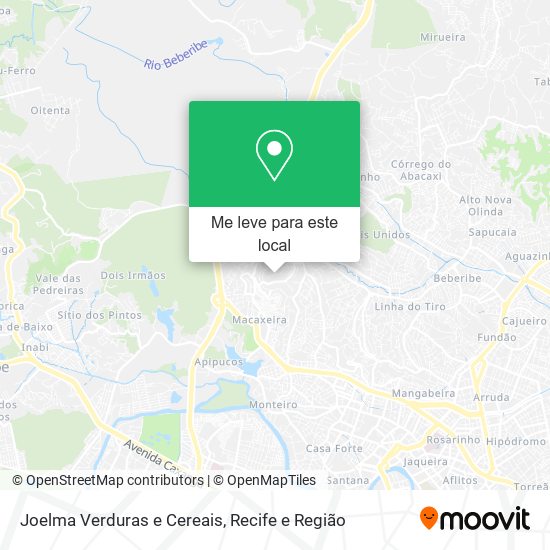 Joelma Verduras e Cereais mapa