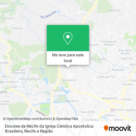 Diocese de Recife da Igreja Catolica Apostolica Brasileira mapa