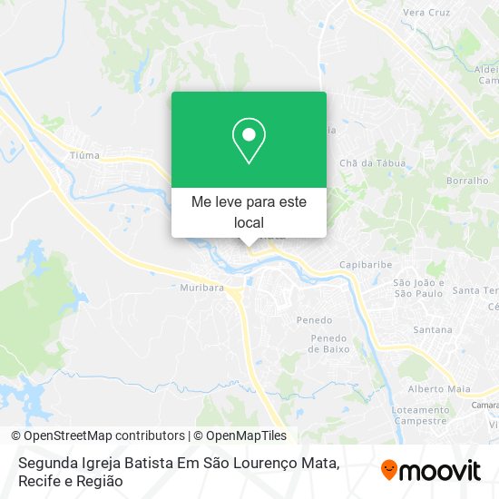 Segunda Igreja Batista Em São Lourenço Mata mapa