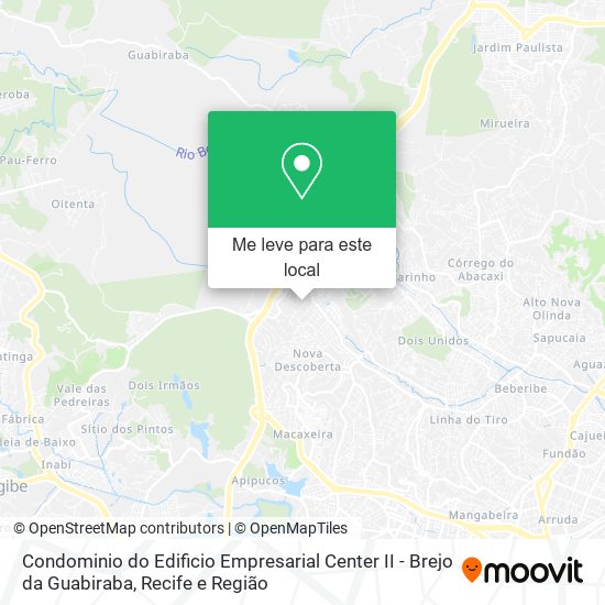 Condominio do Edificio Empresarial Center II - Brejo da Guabiraba mapa