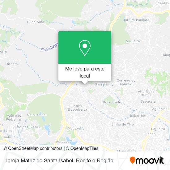 Igreja Matriz de Santa Isabel mapa