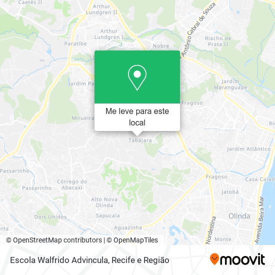 Escola Walfrido Advincula mapa
