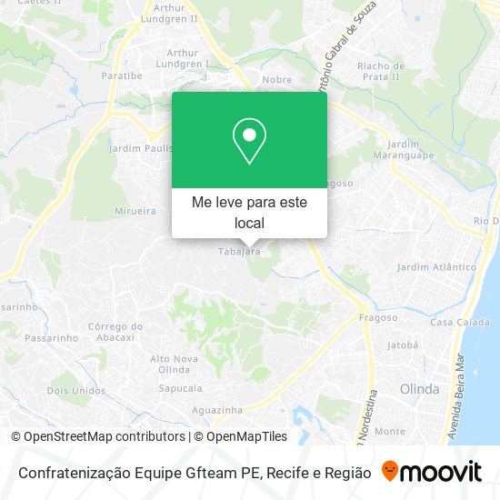 Confratenização Equipe Gfteam PE mapa