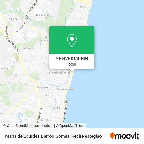Maria de Lourdes Barros Gomes mapa