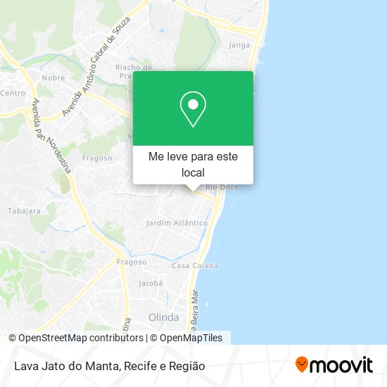 Lava Jato do Manta mapa