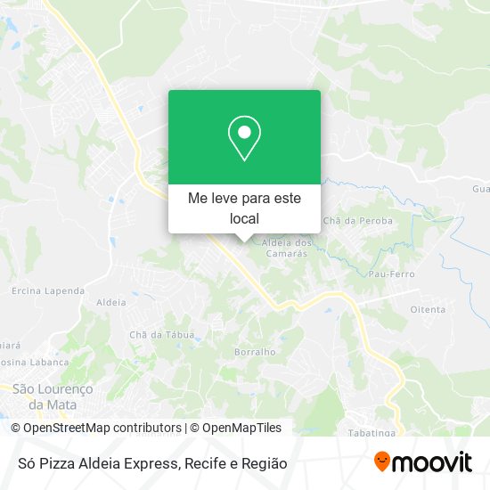Só Pizza Aldeia Express mapa