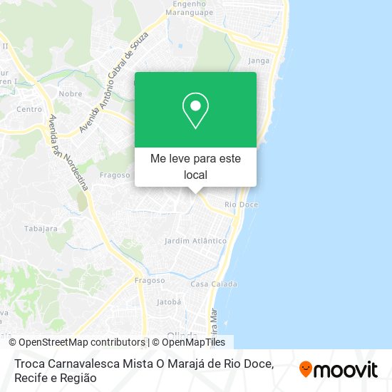 Troca Carnavalesca Mista O Marajá de Rio Doce mapa